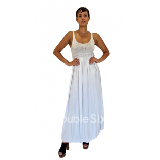 Φόρεμα μακρύ βαμβακερό με τιράντες